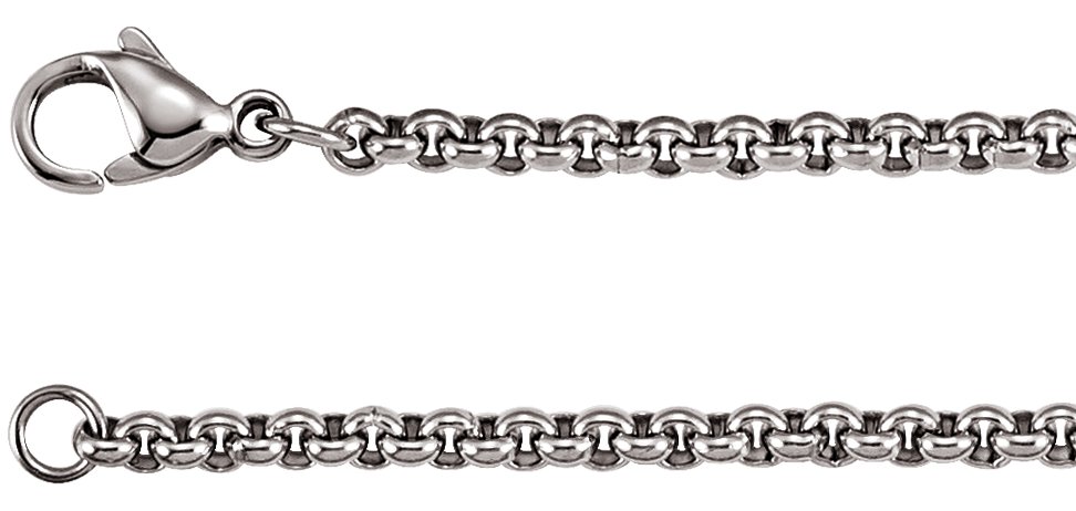 Stainless Steel 3 mm Rolo 22" Chain