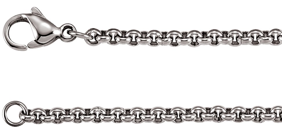 Stainless Steel 3 mm Rolo 24" Chain