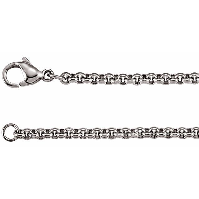 Stainless Steel 3 mm Rolo 24" Chain