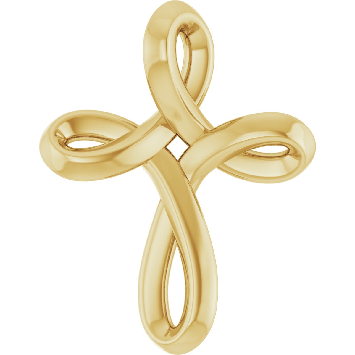 14K Yellow Freeform Cross Pendant Ref 22370932