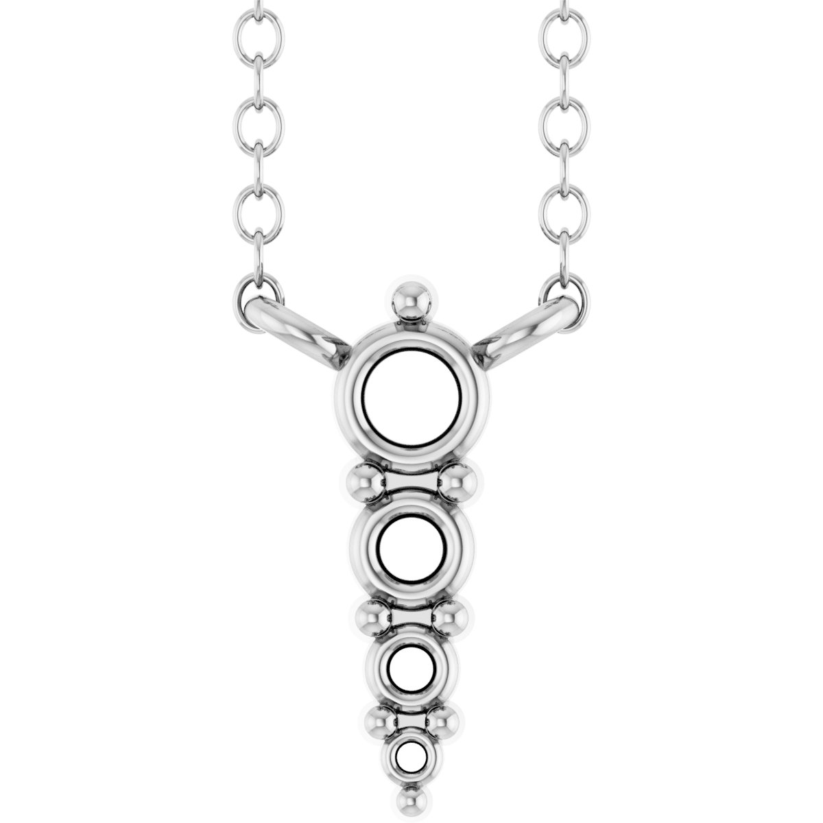 Accented Graduated Bar Necklace or Center