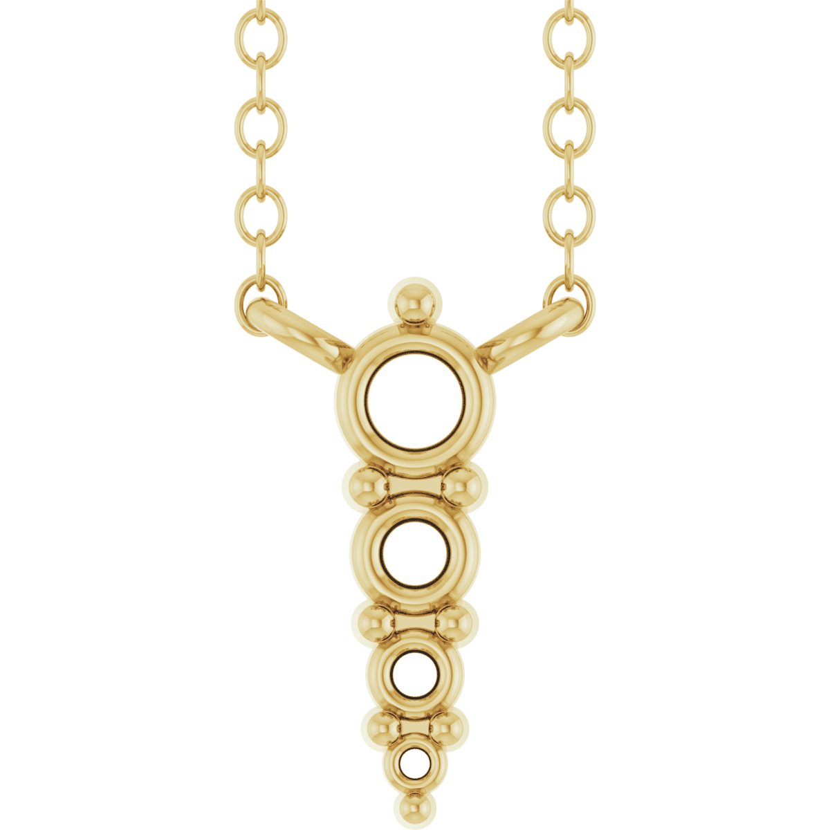 Accented Graduated Bar Necklace or Center