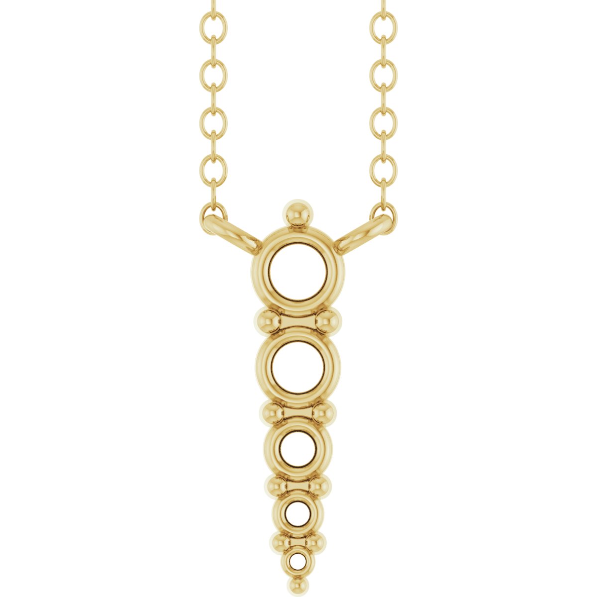 Accented Graduated Bar Necklace or Center
