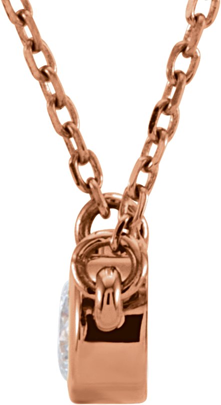 14K Rose 0.60CT Natural Diamond Solitaire 18