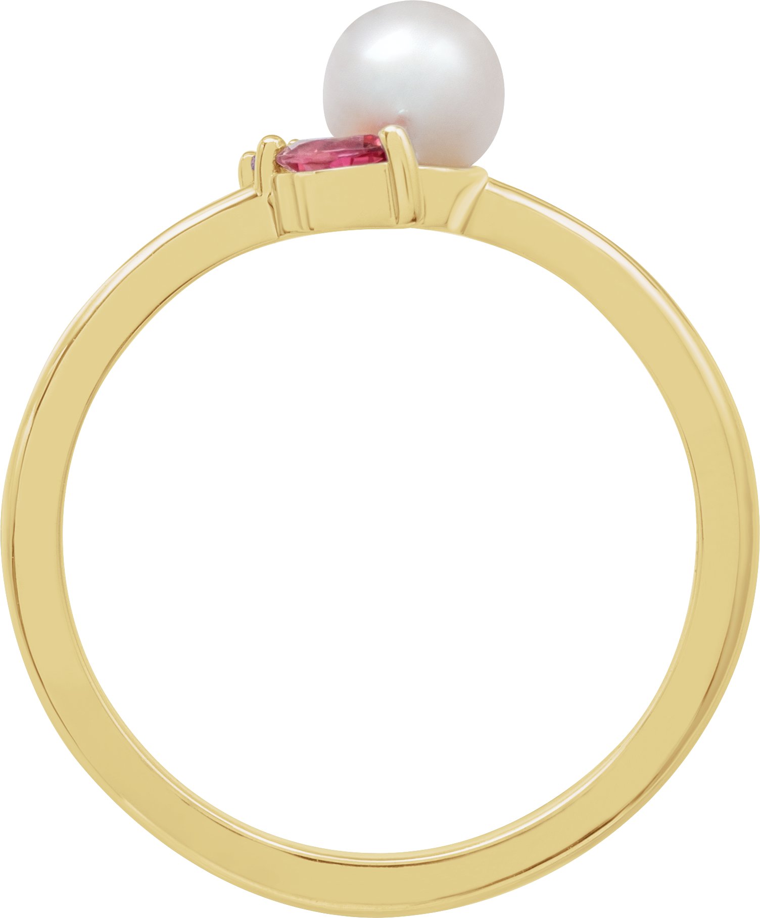 Alternative view of Accented Pearl Ring