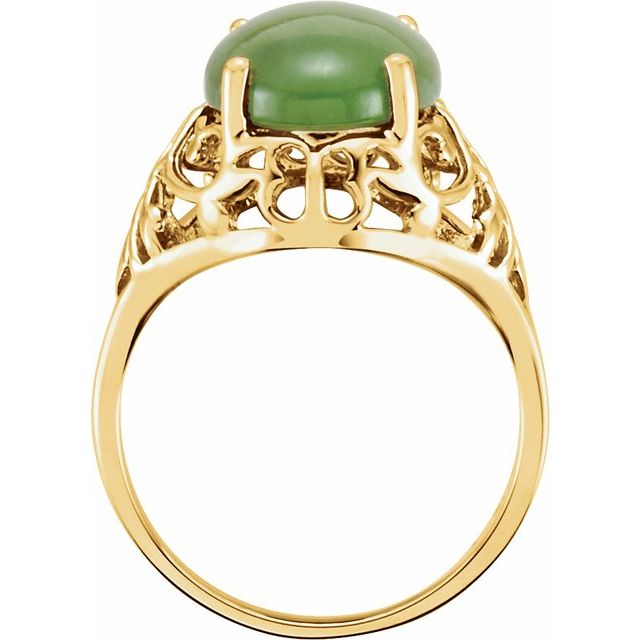 Nephrite Jade Openwork Ring