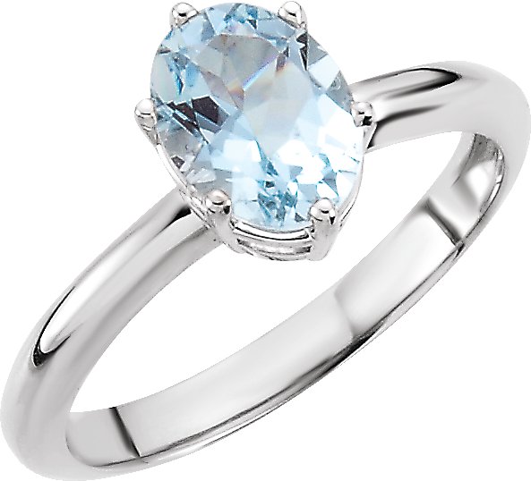 14KW Aquamarine Ring Ref 2819431