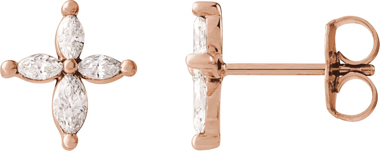 Accented Cross Earrings