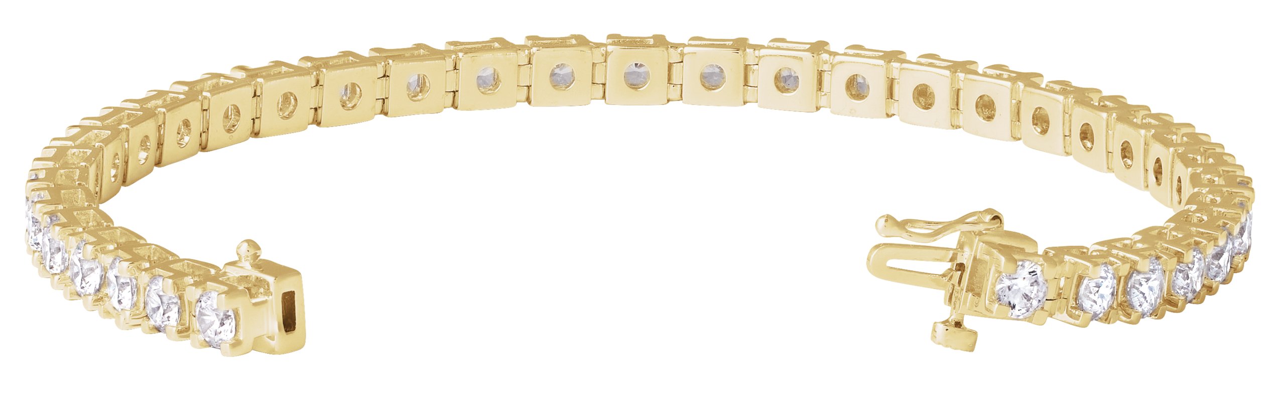 14K Yellow 7 CTW Lab-Grown Diamond Link 7 1/4 Bracelet