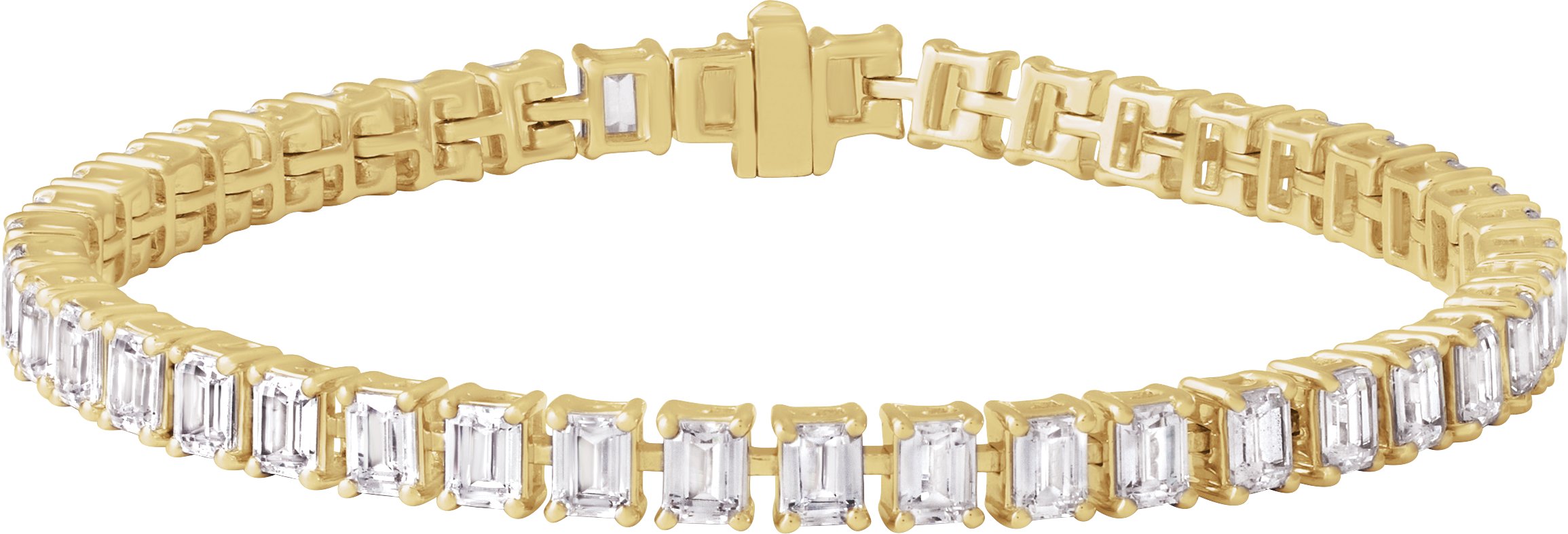 14K Yellow 10 1/2 CTW Lab-Grown Diamond Line 7" Bracelet