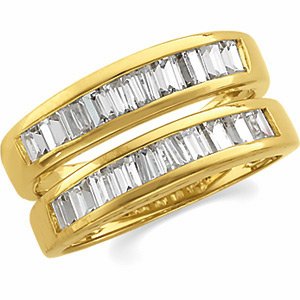 14K Yellow 1.50 CTW Diamond Ring Guard Ref 34758