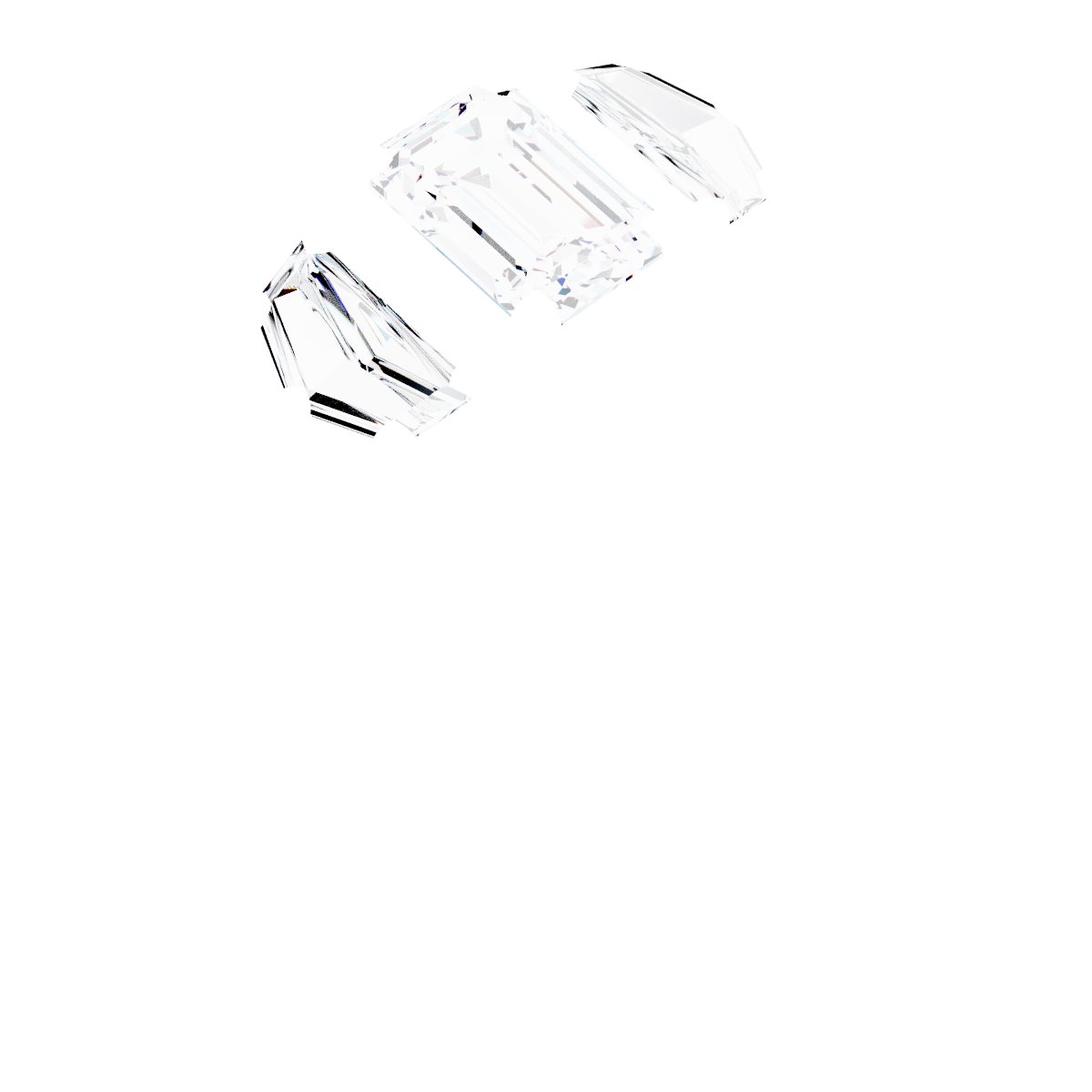 Claw-Prong Three-Stone Engagement Ring or Band