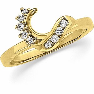 14K Yellow .167 CTW Diamond Wrap Style Ring Enhancer Ref 138028