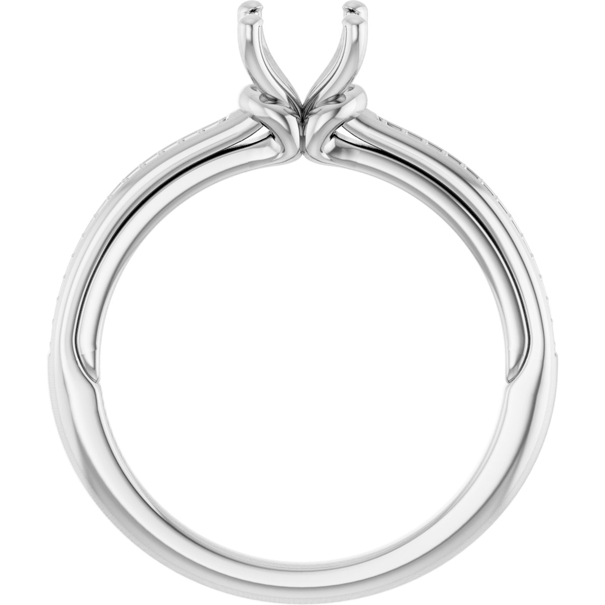 11 x 11 mm Cushion Engagement Ring Mounting view 2