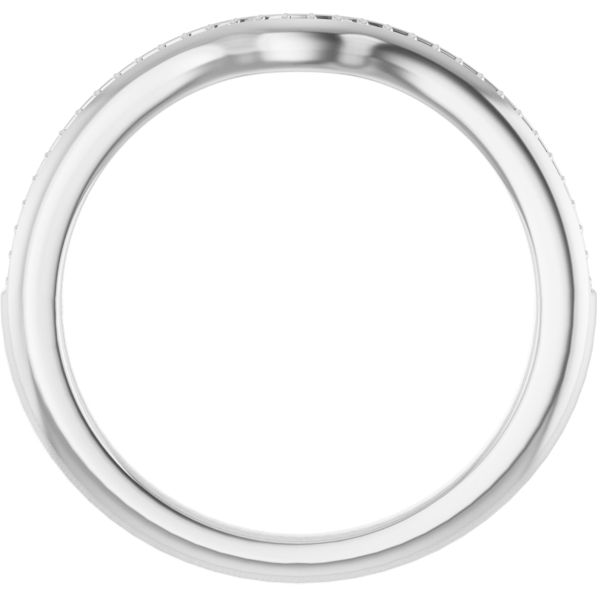 Band Mounting for 11x11 mm Cushion Ring view 2
