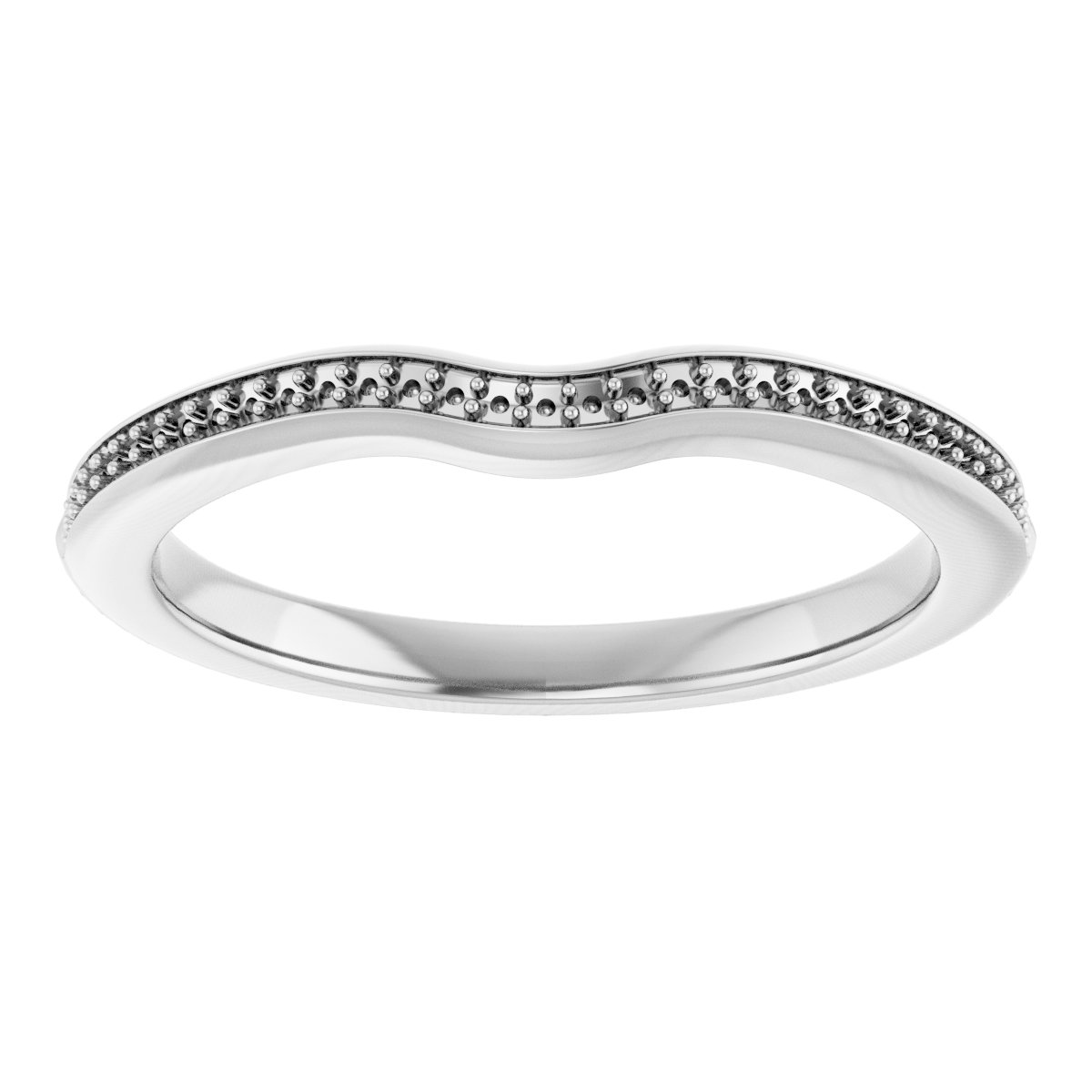 Band Mounting for 11x11 mm Cushion Ring view 3
