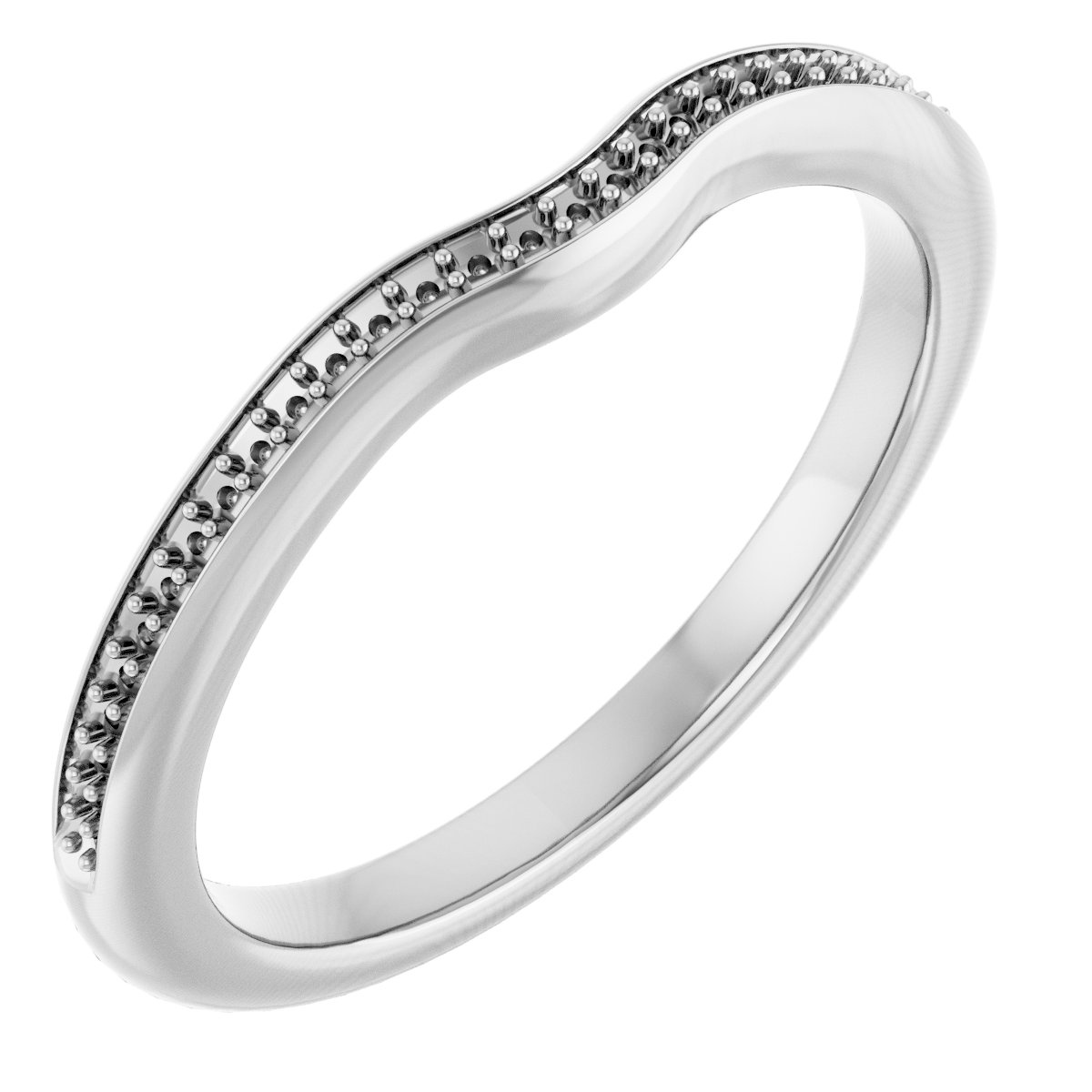 Band Mounting for 11x11 mm Cushion Ring