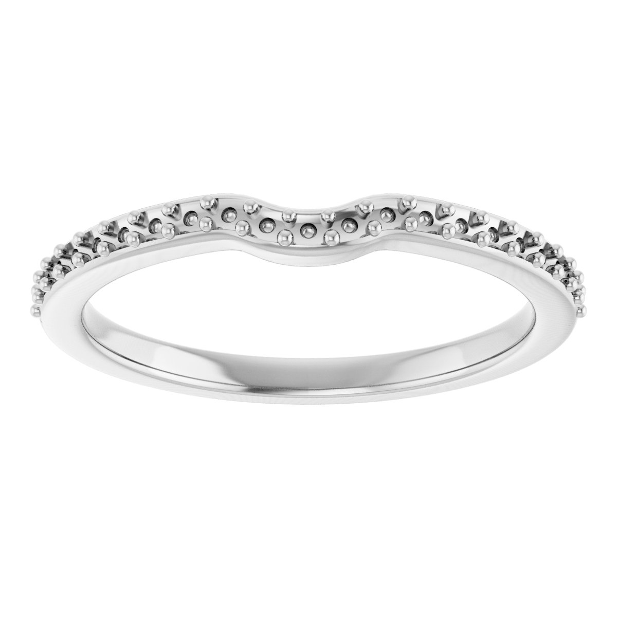 Band Mounting for 5x5 mm Square Ring view 3