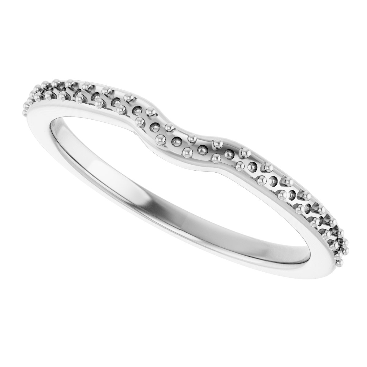 Band Mounting for 5x5 mm Square Ring view 5