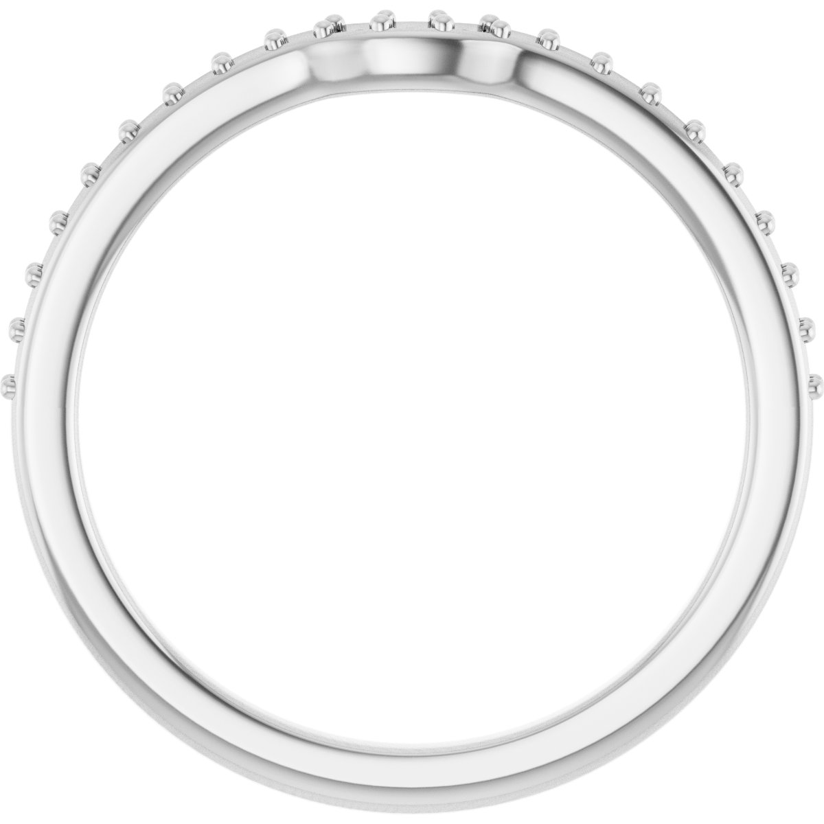 Band Mounting for 5x5 mm Square Ring view 2