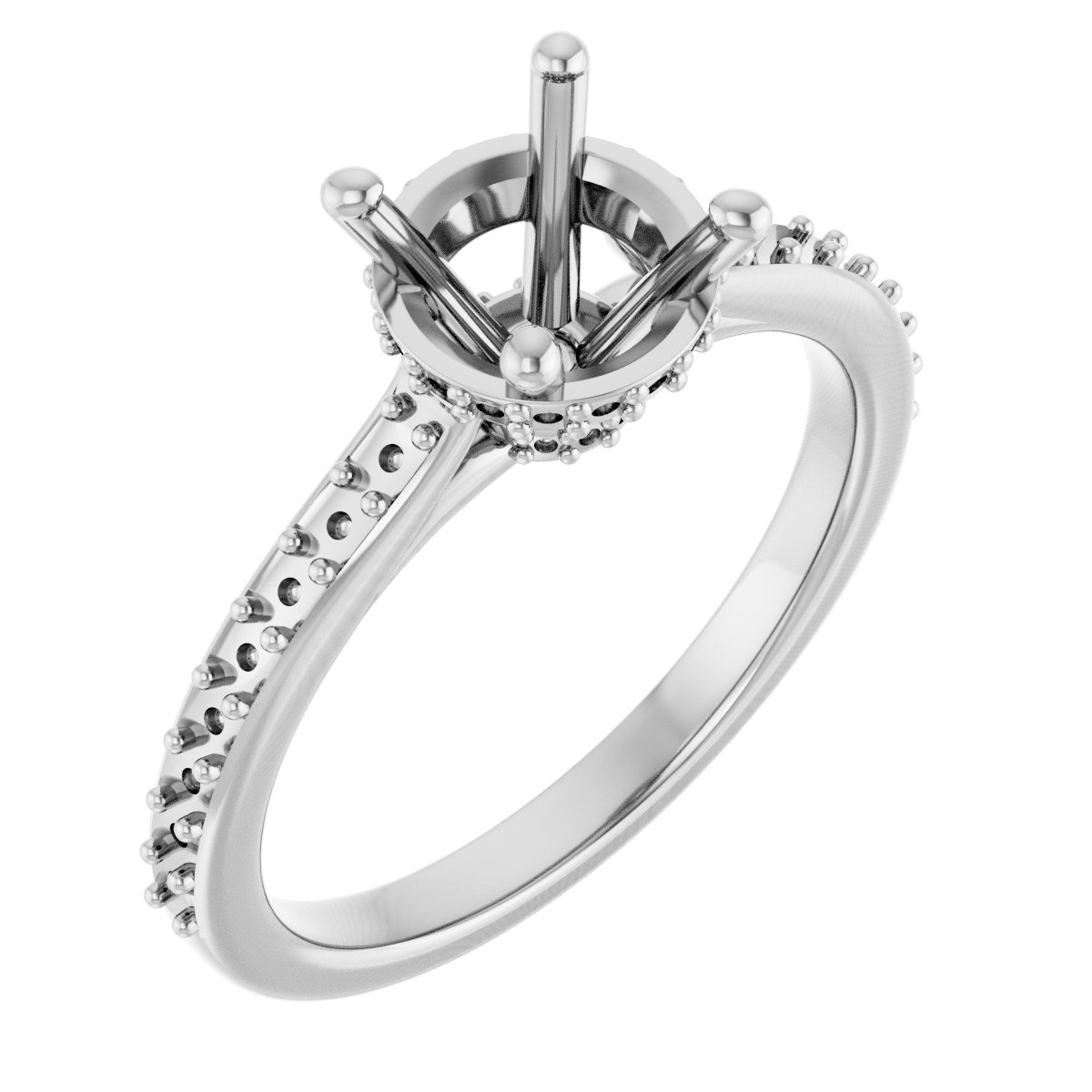 Hidden Halo-Style Engagement Ring