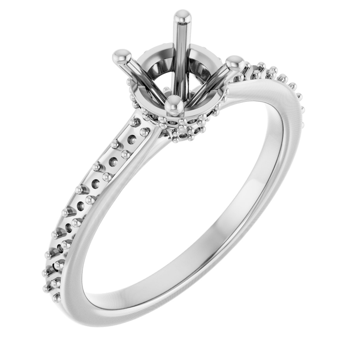 Hidden Halo-Style Engagement Ring