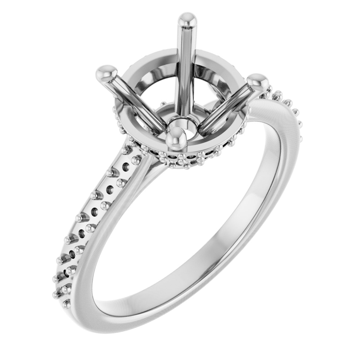 Hidden Halo-Style Engagement Ring