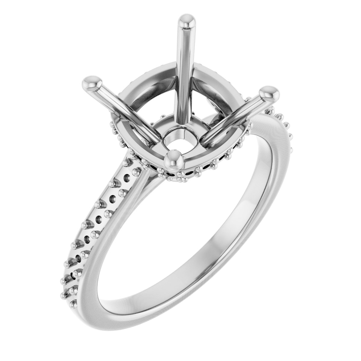 Hidden Halo-Style Engagement Ring