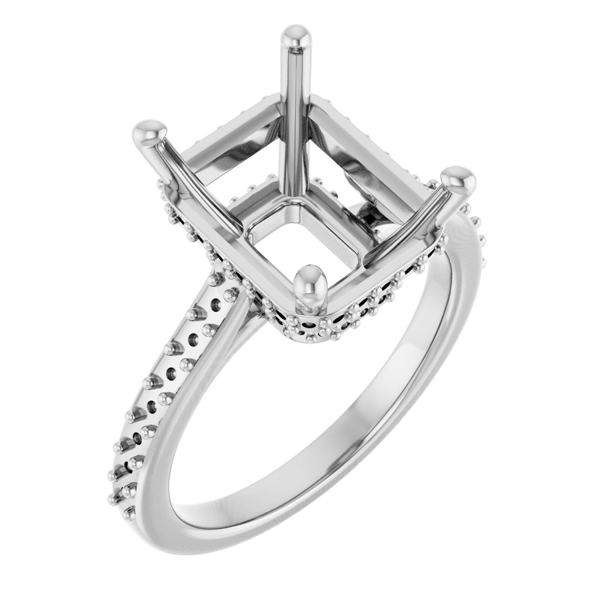 Hidden Halo-Style Engagement Ring