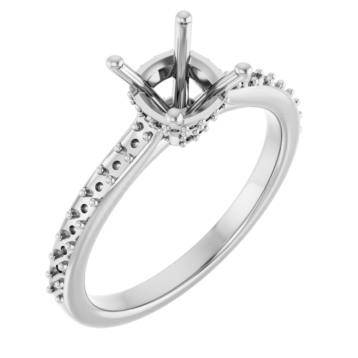 Hidden Halo-Style Engagement Ring