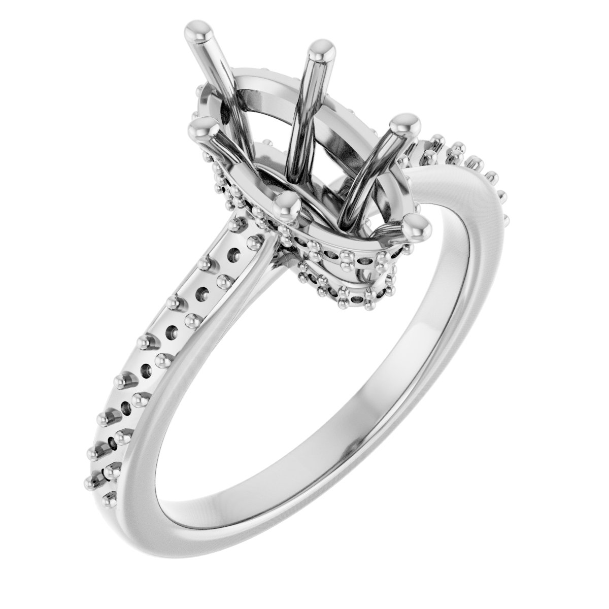 Hidden Halo-Style Engagement Ring