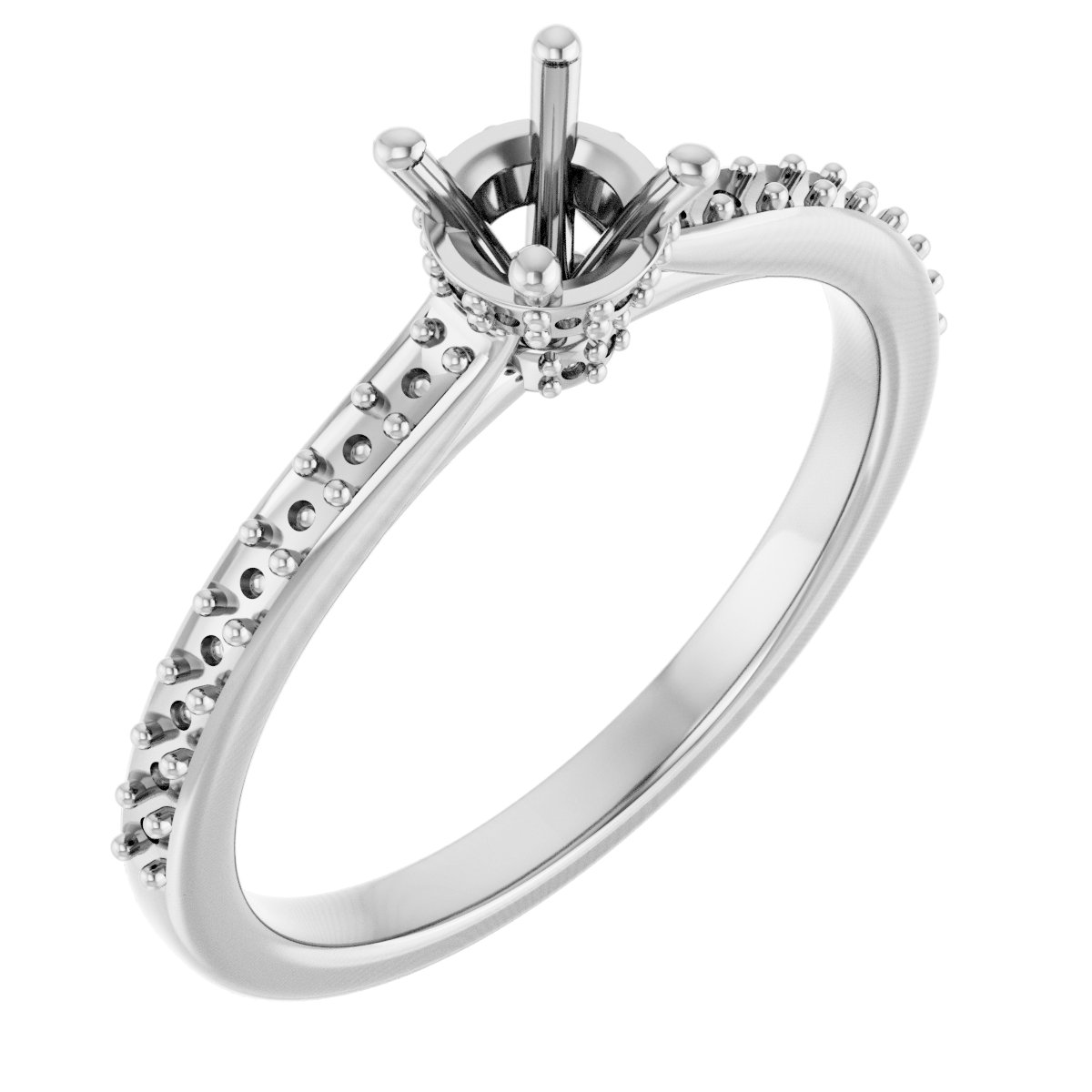 Hidden Halo-Style Engagement Ring