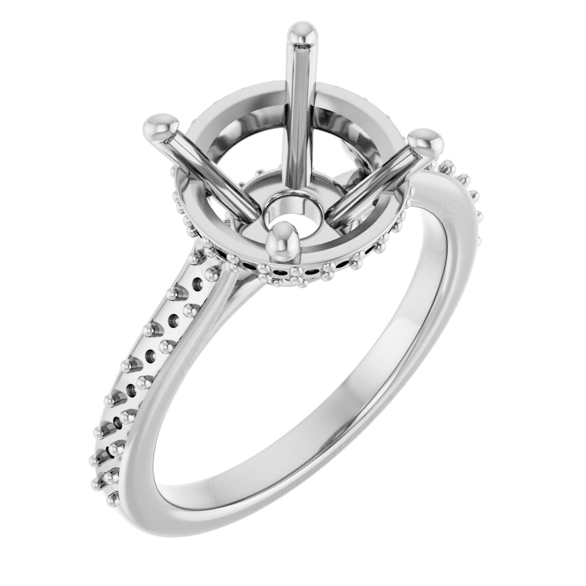 Hidden Halo-Style Engagement Ring