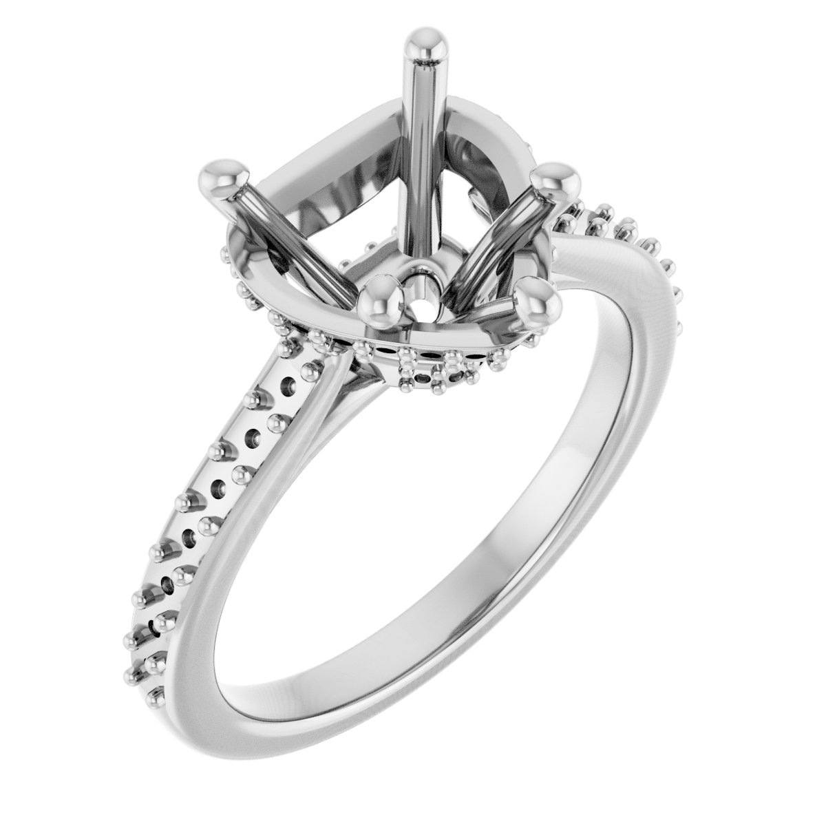 Hidden Halo-Style Engagement Ring