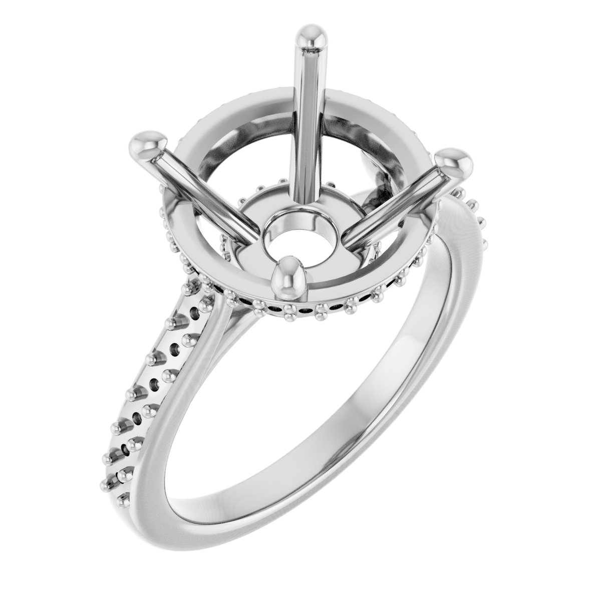 Hidden Halo-Style Engagement Ring