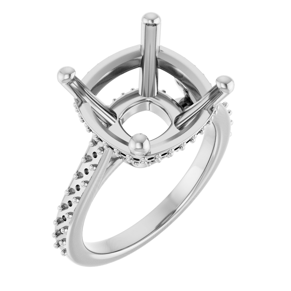 Hidden Halo-Style Engagement Ring