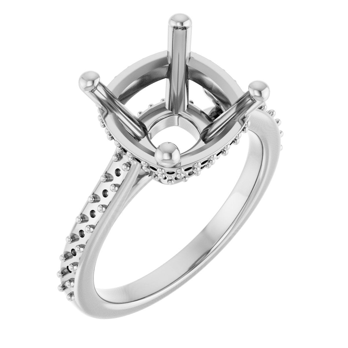Hidden Halo-Style Engagement Ring