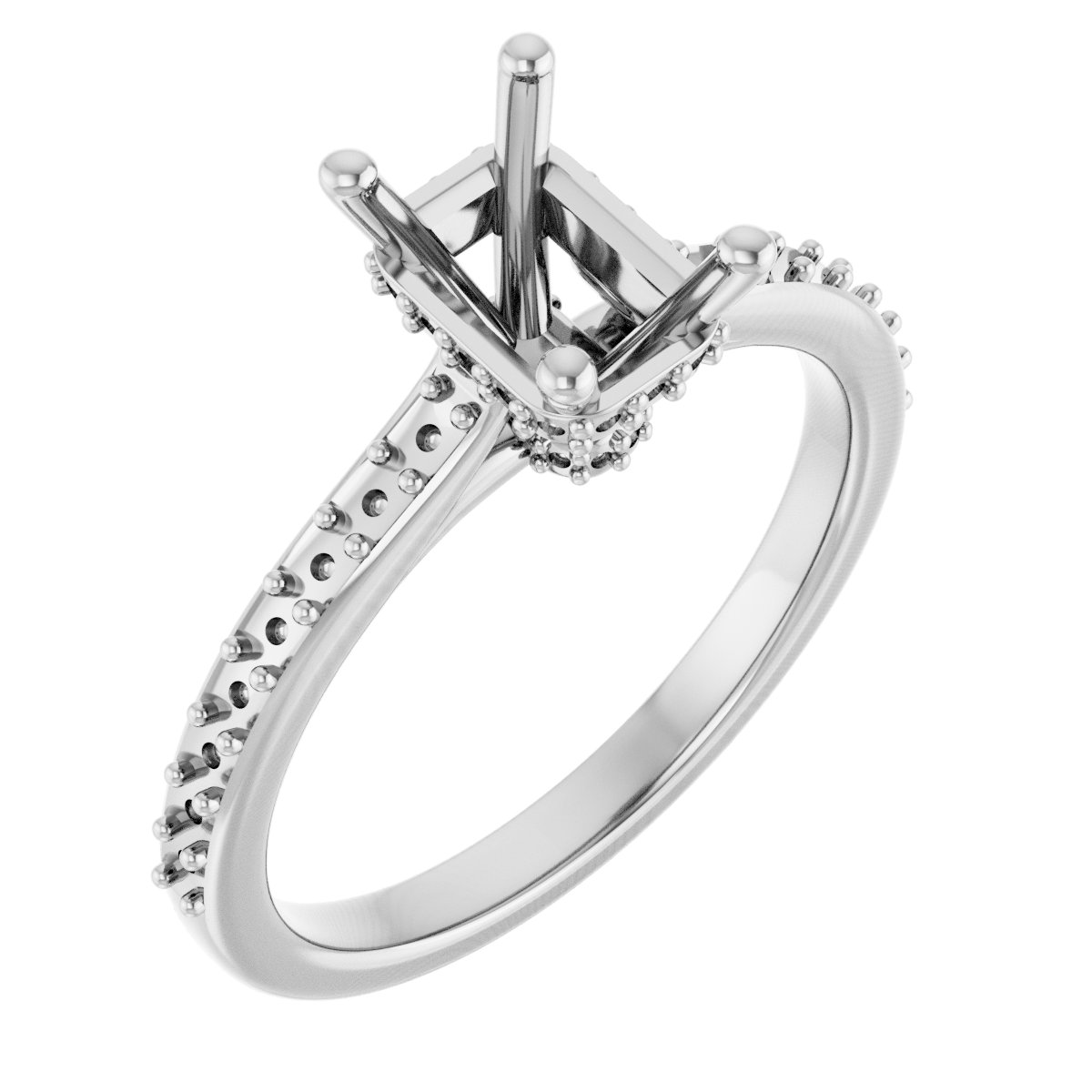 Hidden Halo-Style Engagement Ring