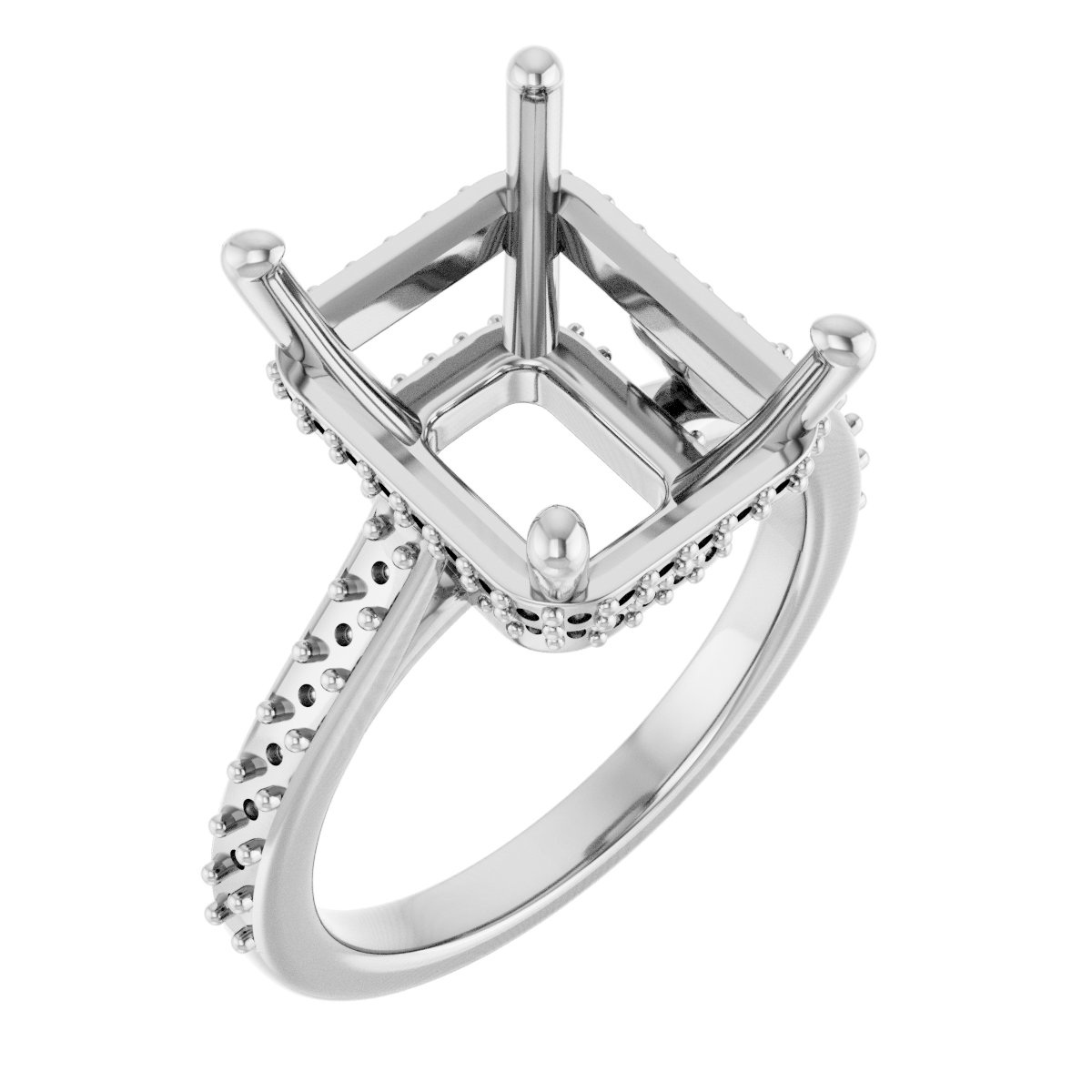 Hidden Halo-Style Engagement Ring