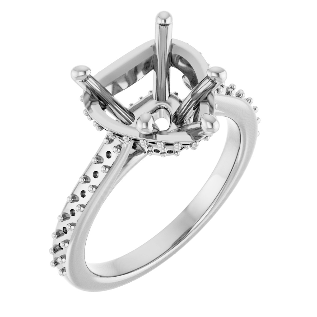 Hidden Halo-Style Engagement Ring