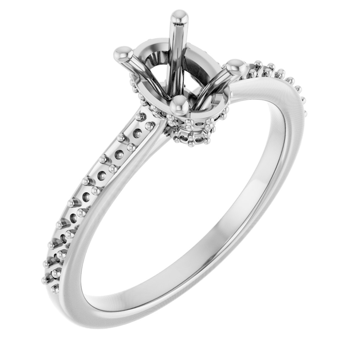 Hidden Halo-Style Engagement Ring