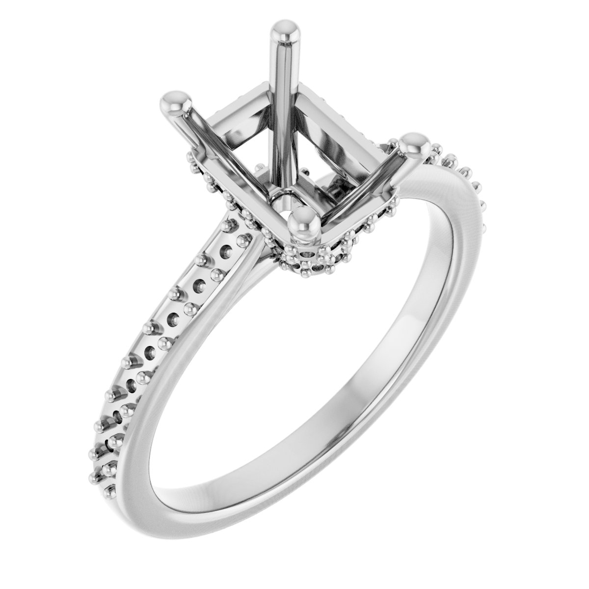 Hidden Halo-Style Engagement Ring