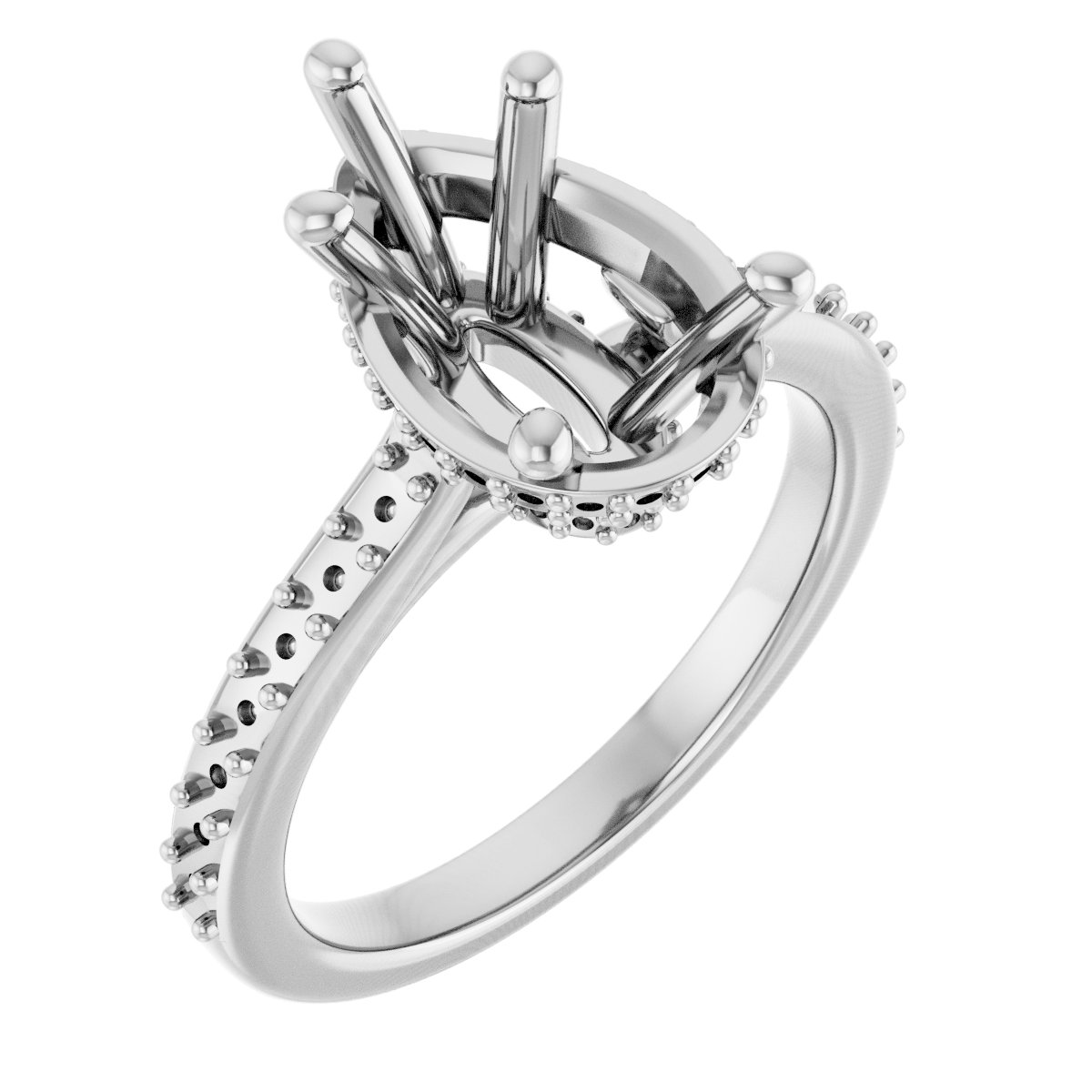Hidden Halo-Style Engagement Ring