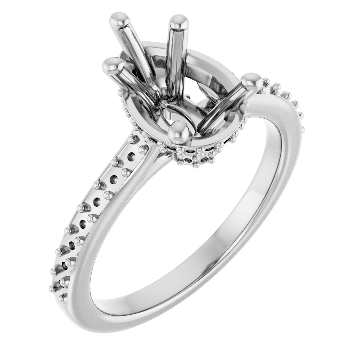Hidden Halo-Style Engagement Ring