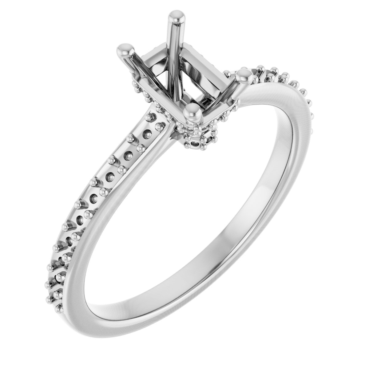 Hidden Halo-Style Engagement Ring