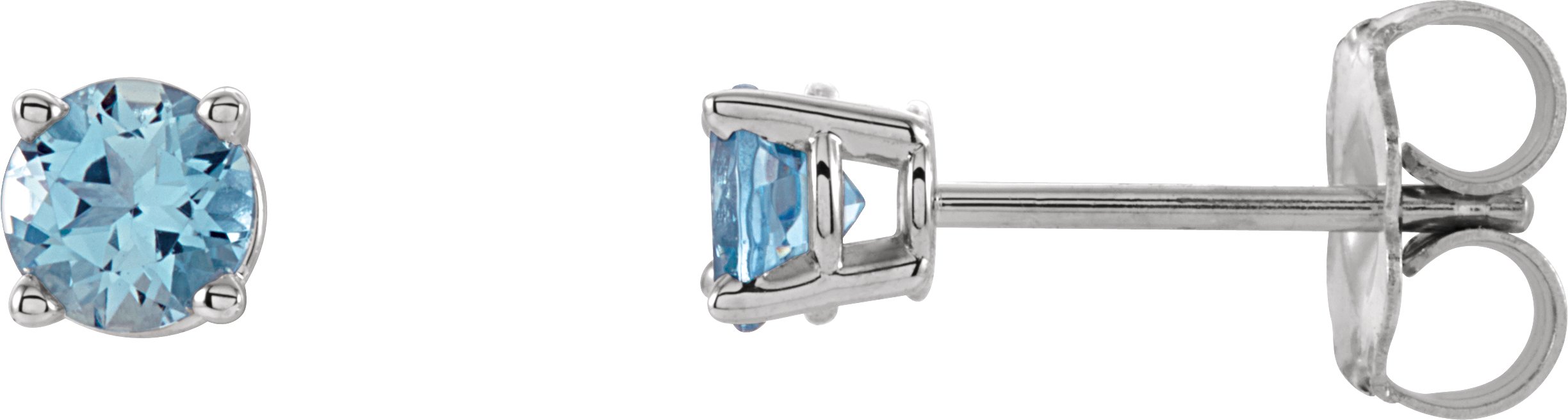 Round 4-Prong Lightweight Stud Earrings