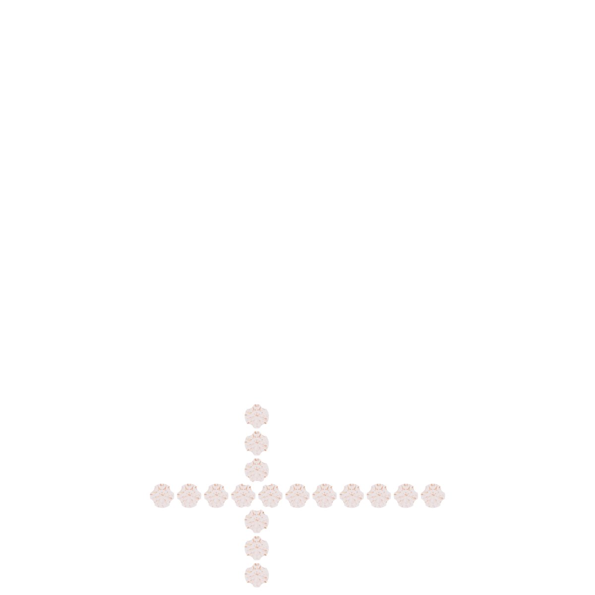 Accented Sideways Cross Necklace