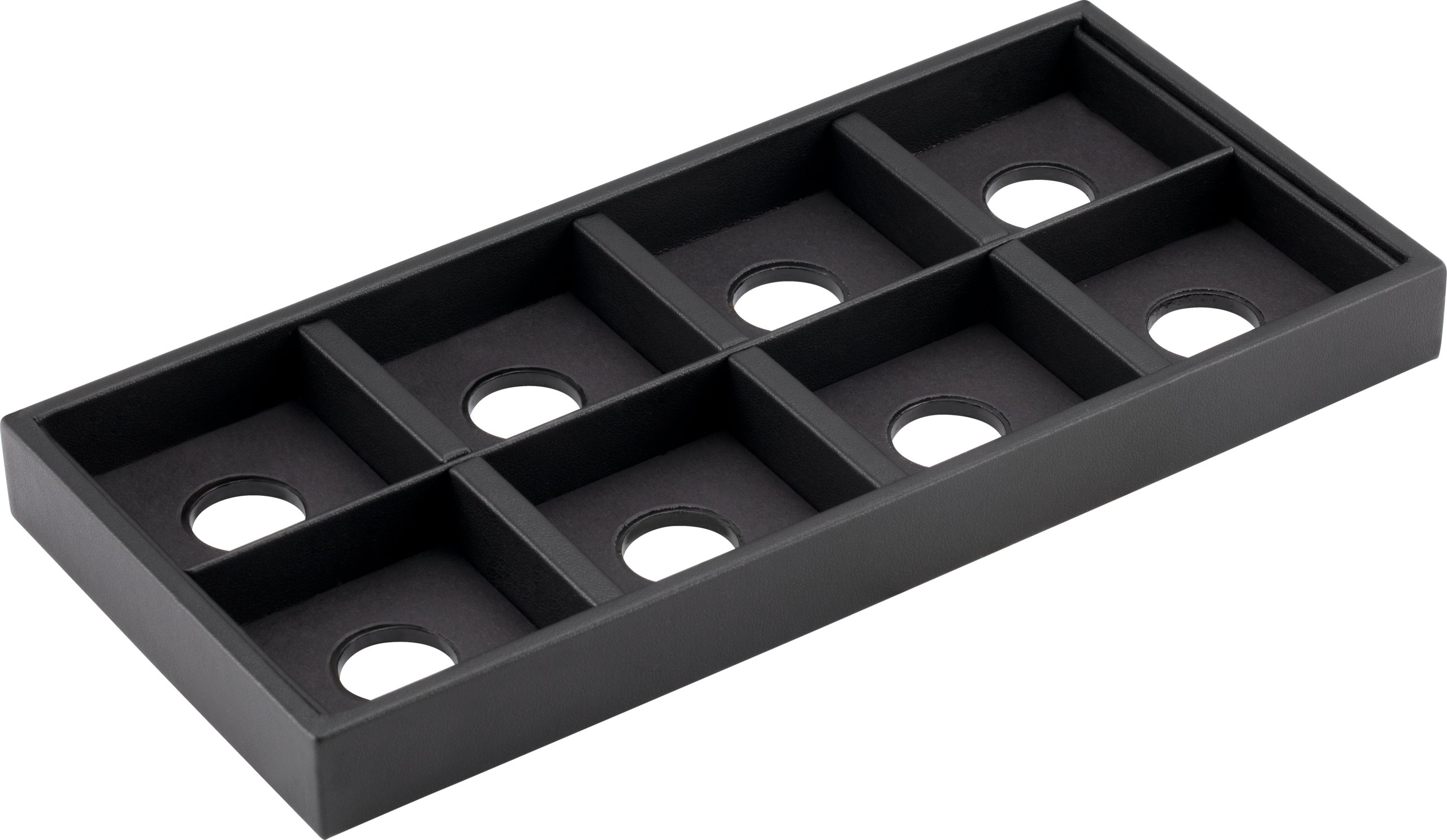 Black Matte Leatherette Gemstone Display Case Tray | Stuller