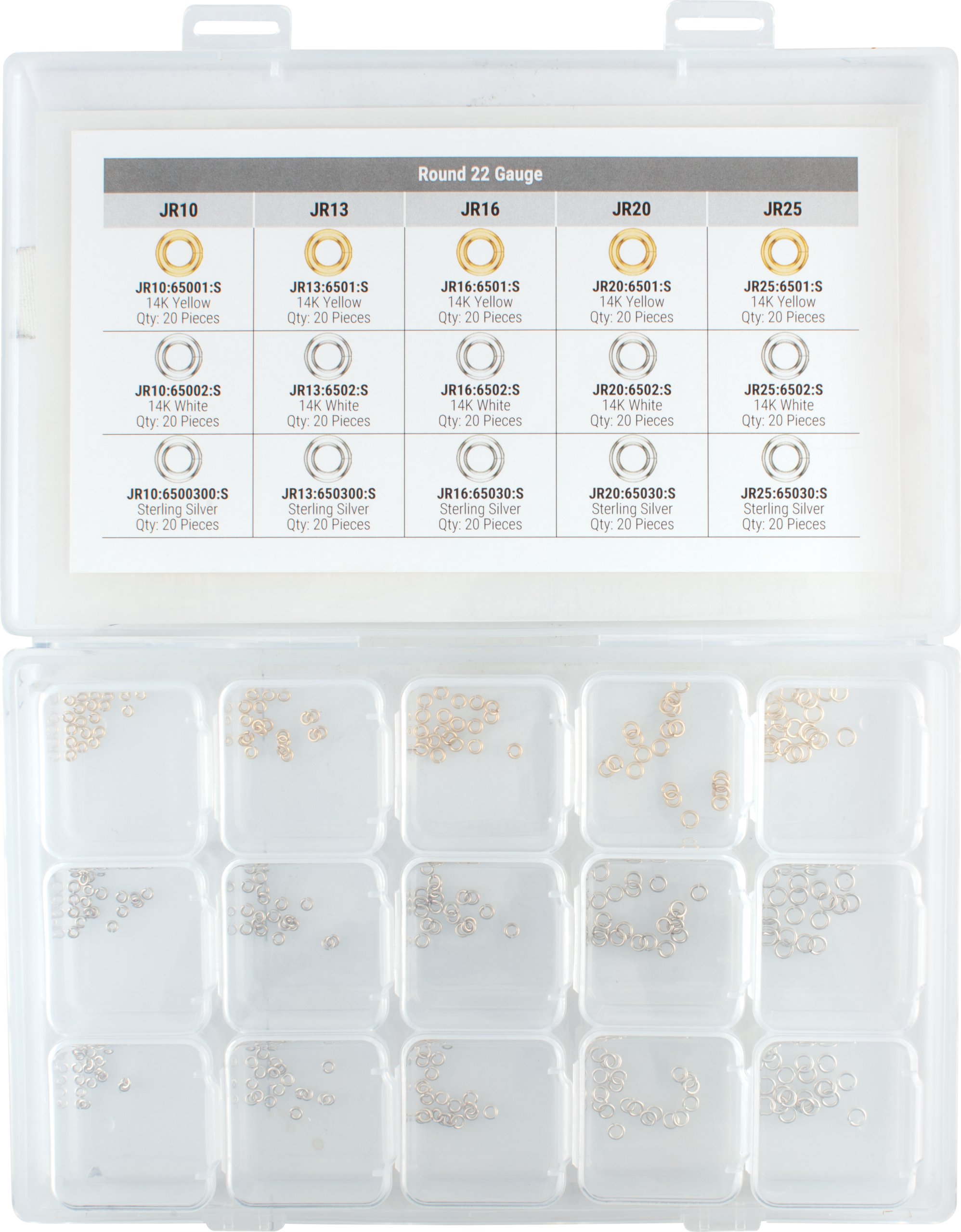 14K Gold & Sterling Sliver Round or Oval Jump Ring Assortments