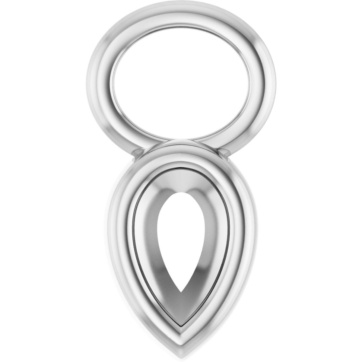 Bezel-Set Hoop Dangle